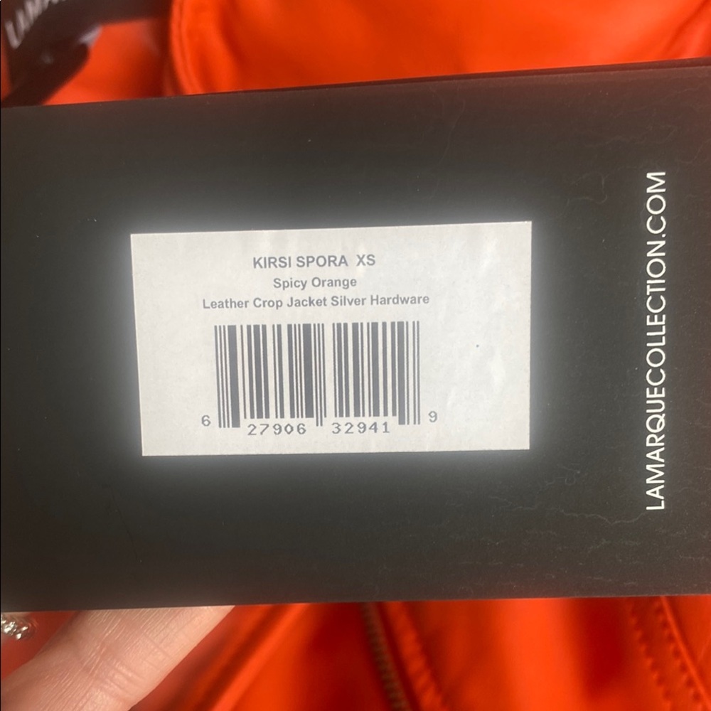 🍊 NWT Cropped leather Biker Jacket - Picture 8 of 8